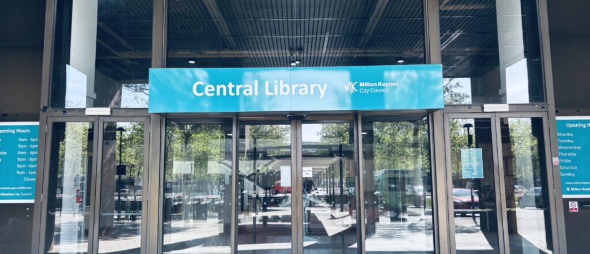 Milton Keynes Central Library main entrance