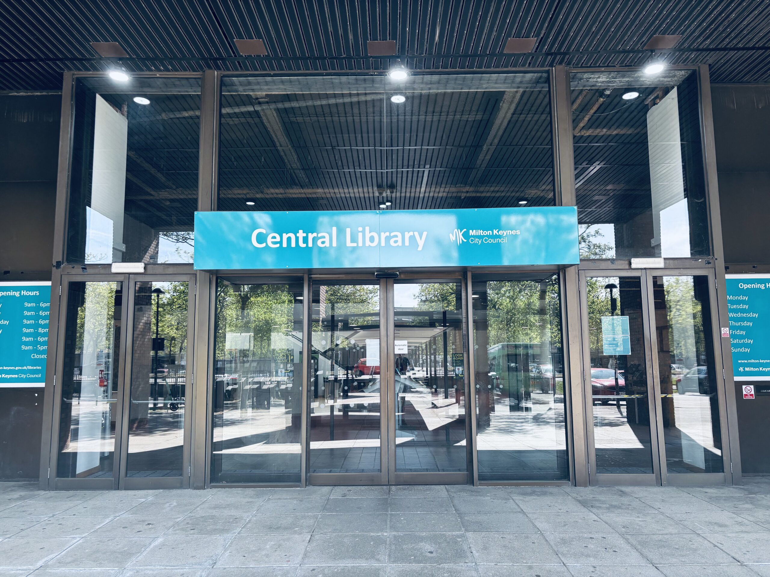 Milton Keynes Central Library main entrance
